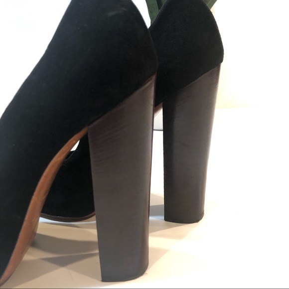 Brian Atwood black Petisca stacked heel size 9 - Picture 4 of 8